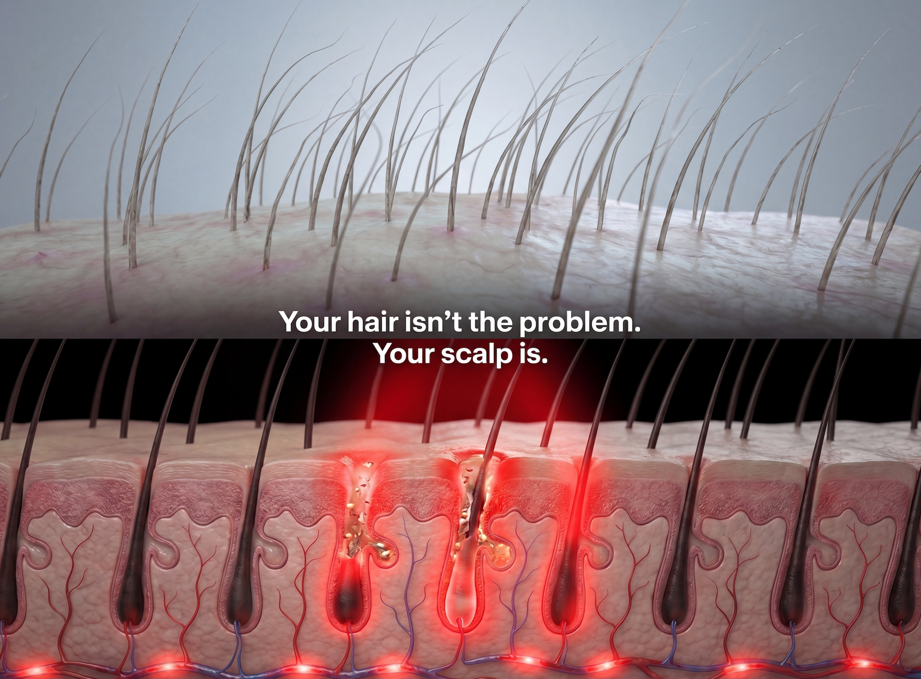 Your hair isn’t the problem. Your scalp is.